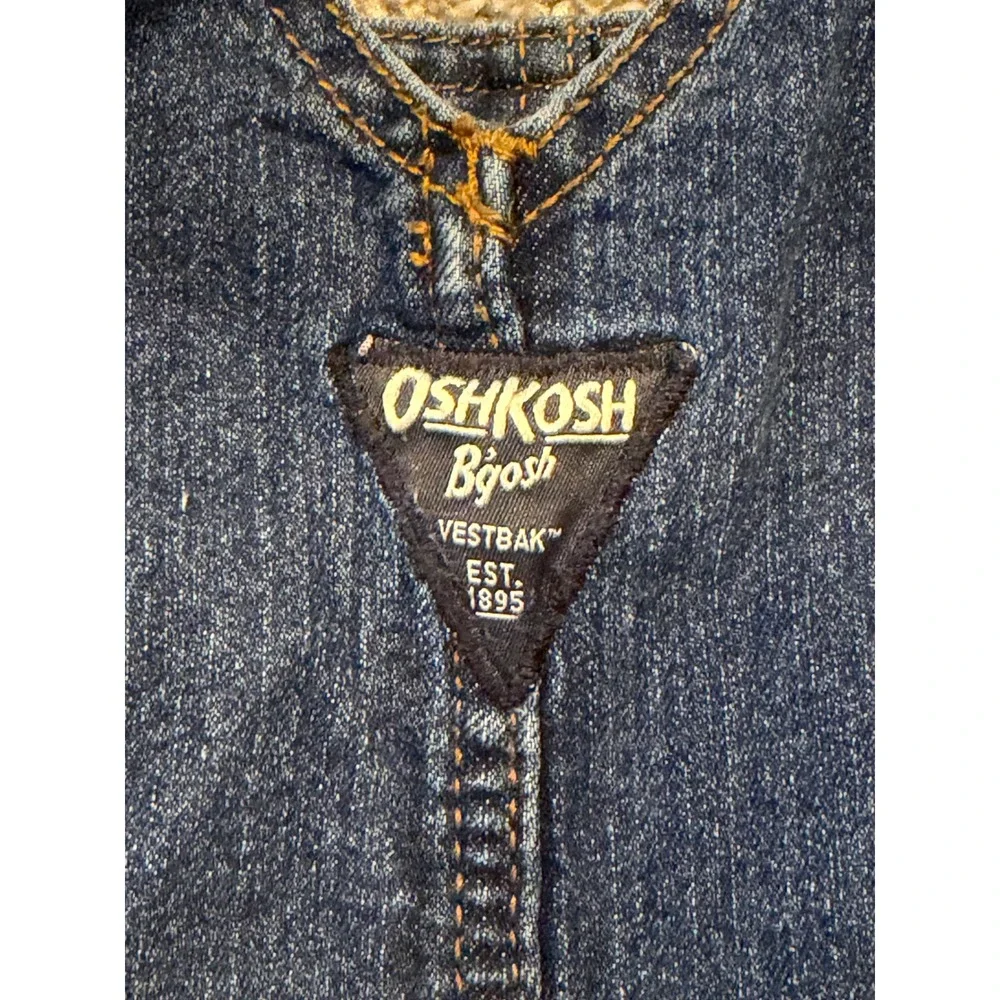 OshKosh B'gosh Overalls Toddler 2T Blue Denim Bib Pocket Adjustable Straps